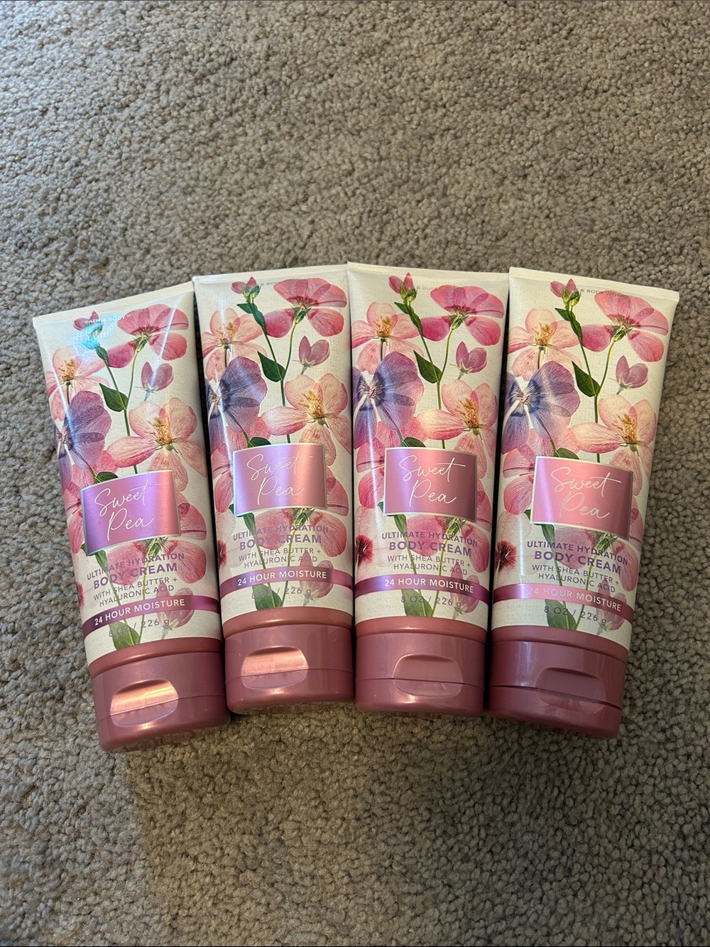Bundle of 4 Sweet Pea Hydrating Body Cream